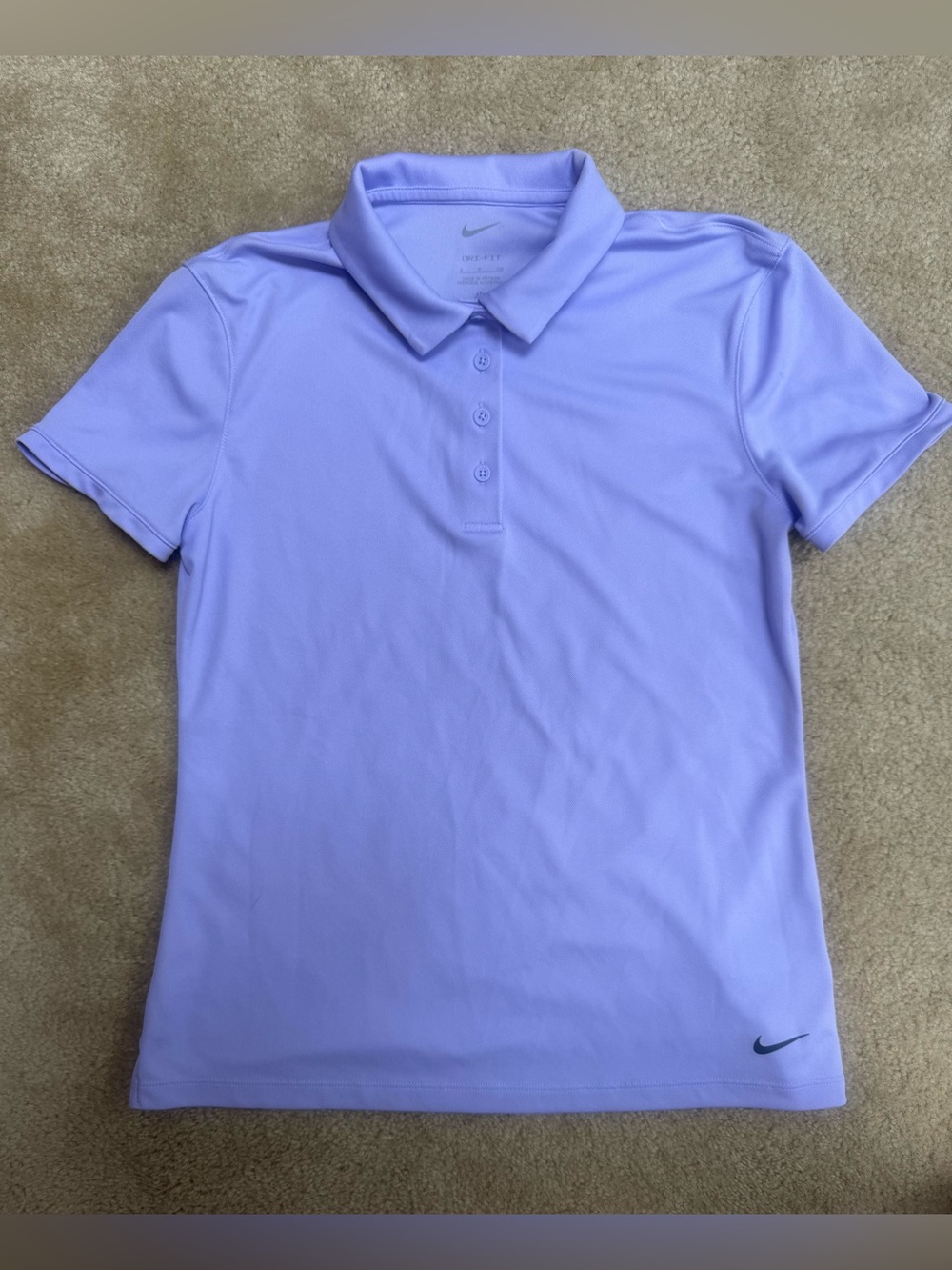 Nike Sz S Lavender Button-Down Polo Shirt
